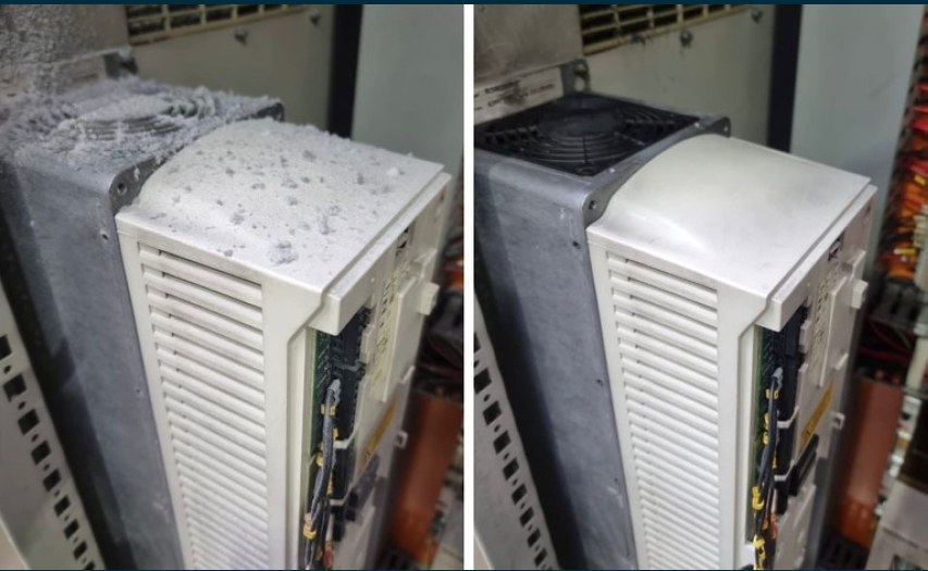 Variador de frequência, incluindo ventoinha (refrigeração)